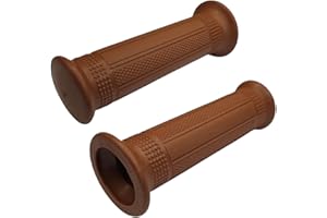cyclingcolors Motorrad lenkergriffe Griffe 22mm (7/8") 24mm (1") universal Roller Moped Anti-rutsch motorradgriffe Gummi (braun)