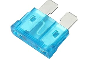 Heschen standardowy bezpiecznik z ostrzami ATC-15 automatyczny wybór ciężarówek samochodowy 15 A niebieski zestaw 50 szt.