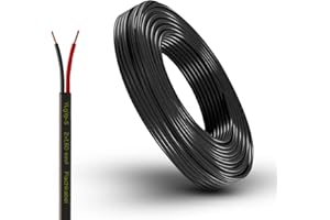 AUTOLIGHT 24 Fahrzeugleitung Anhängerkabel Rund oder Flach Kabel rot/schwarz 2x 0,75 1,0 1,5 mm² 2-adrig 6-24 Volt KFZ AUTO (Flachkabel 1,5 mm², 10 Meter)