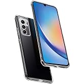 KZY Contact Compatible with Samsung Galaxy A34 Cover Camera Protected Antishock Airbag Corner Protected Silicone Transparent Hair