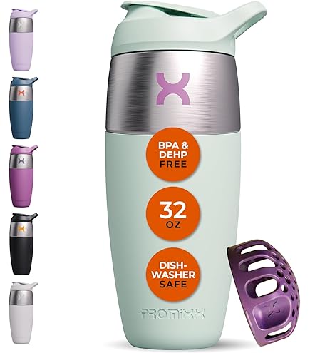 Shaker Proteine In Acciaio Inox FitnessX - Doppio Scomparto 591ml + 200ml | Con Pallina Frusta - Foto 10