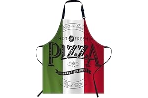 Smooffly Pizza Apron - Unisex Adjustable Bib Apron for Home, Restaurant, Coffee Shop, Garden