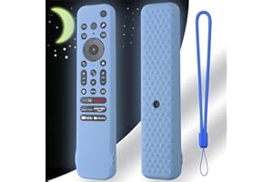 HESUPY Silikonowe etui na pilota do Sony RMF-TX810U RMF-TX811U RMF-TX910U pilot zdalnego sterowania, odporny na wstrząsy, antypoślizgowy futerał ochronny ze smyczą (błękitny niebieski)