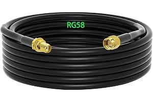 GTIWUNG RG58 SMA till SMA kabel 10 m WiFi antennkabel uttag till kontakt koaxial förluster 50 ohm koaxialkabel för WIFI-anten