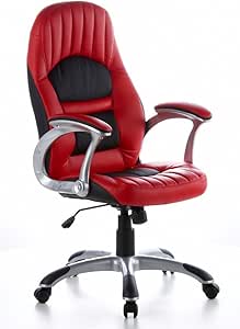 Gaming Chair/Office Chair Racer 200 Red/Black Faux Leather hjh OFFICE