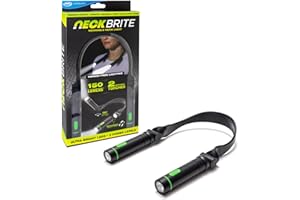 JML Neck Light Torch - Wearable Craft, Work or Reading Light, Magnetic Torches LED Super Bright with Adjustable 150-Degree Angle, Comfortable Neck Strap and Water Resistant Design - Neck Brite