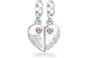 SEVENWELL Sterling Silver Charm for Pandora Mother Sister Daughter Wife Grandma Charm Family Rose Flower Charm