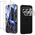 Anoowkoa [2+2 Pack for Google Pixel 9 Pro Screen Protectors and Camera Lens Protectors Guard Tempered Glass Film, Anti Fingerprints Protective Film