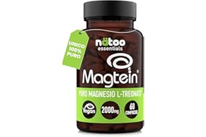 Nätoo Magnesio Treonato 60 Cpr, Magtein® l’unica e autentica forma di Magnesio Treonato Puro 2000 mg, per Sistema Nervoso, Concentrazione e Memoria, Integratori Stanchezza Fisica e Mentale