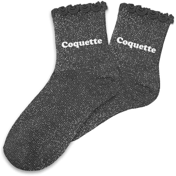 Chaussettes Félicie Aussi 36-40, Poulette, Mauve à Paillettes