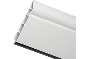 EUROCELL 5m x 100mm (4") White Torus/Ogee Plastic Skirting Board Easy-Fit Durable and Authentic Roomline uPVC Skirtingboard