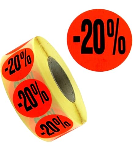 Aktionsetiketten 'Wir Empfehlen' – Durchmesser 30 Mm, Leuchtrot, 1.000 Stück