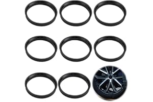 SANTUO 8 Stücke Zentrierringe 66.6 Auf 57.1,Radnaben-Zentrierringe 66.6 auf 57.1 für Universal 66,6-57.1 Kunststoff Zentrierringe Schwarz kompatibel mit Mercedes Benz Audi VW