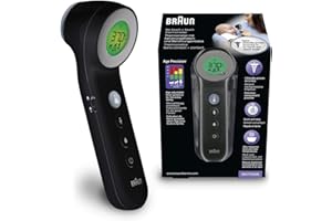 Braun Sensian 7 Termometro frontale senza contatto , Tecnologia Age Precision , 3 in 1 , Display digitale con codifica a colori , Adatto a neonati e bambini , Marchio #1 tra i dottori 1|BNT400