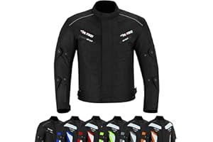 PROFIRST Motorcycle Jacket Mens Waterproof Textile Cordura Fabric Motorbike Mesh Jacket All Seasons Removeable CE Approved Protections