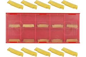 HXMJIED Insertos de ranurado de carburo 10 piezas/caja MGMN150-G (1,5 mm) Insertos de torno CNC Insertos de torno cortadores de insertos de carburo anchos compatibles con herramienta de ranurado de torno