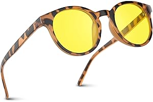 gesruny Nachtfahrbrille Damen Nachtsichtbrille für autofahrer nachtbrille autofahren Gelbe Blendfrei Night Vision Brille