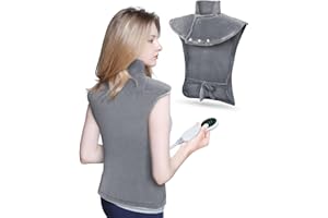 Maxesla Elektrisches Heizkissen für Rücken, 60x100cm Wärmekissen mit Abschaltautomatik, 10 Heizstufen, Schnelles Aufheizen Mit Taillenriemen, Auto-OFF-Timer, Flanell Waschbar, Komfortable Wärme