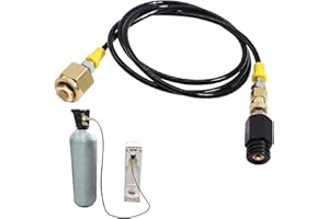 Honeyhouse Soda Maker Tank Direktadapter, 1.5m Dünner Hochdruckschlauch an die Sodawassermaschine Angeschlossen, Externer Schlauch Adapter mit Filter auf W21.8-14 CO2 Tank