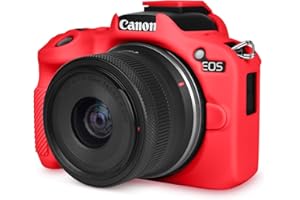 Rieibi Funda EOS R50, Funda Protectora de Silicona Suave para cámara Canon EOS R50 EOSR50, Funda Ligera para cámara EOS R50 - Rojo