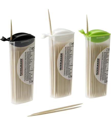 Distributeur De 1000 Cure-dents En Bois Emballés Individuellement - 6,5 Cm, Compact, Hygiénique - 5