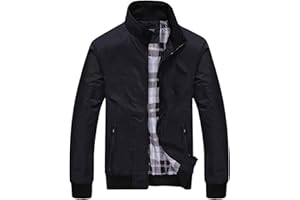 CARGIS Herren Harrington Jacke, Herren Freizeitjacke, Outdoor Winddichte Jacke, Leichte Winddichte Outdoor Freizeitjacke, Herren Sportjacke.