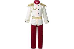 TiaoBug Children Prince Costume Charming Medieval Royal Prince Outfit for Kids Boys Girls