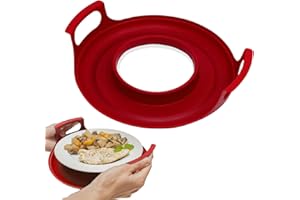 Kasmole Support de Bol à Vaisselle pour Micro-Ondes, plaques à -Ondes pour Chauffer Les Aliments, Plateau à poignée Plateau pour -Ondes, Support de -Ondes, Outils de Cuisine, Bol de