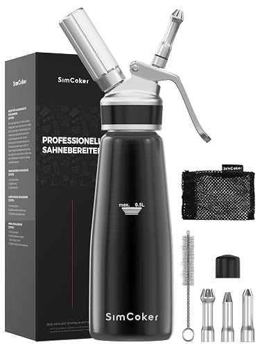 SimCoker Sahnespender Aluminium, 0,5 L