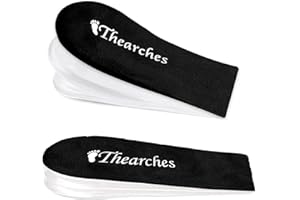 Thearches Verstellbare Fersen-Lift-Einlegesohlen, Orthopädische Gel-Einlegesohlen für Damen Herren, Beinlänge, Diskrepananz, Achillessehnenentzündung, Fersensporn, Fersenschmerzen, Fersenverletzungen