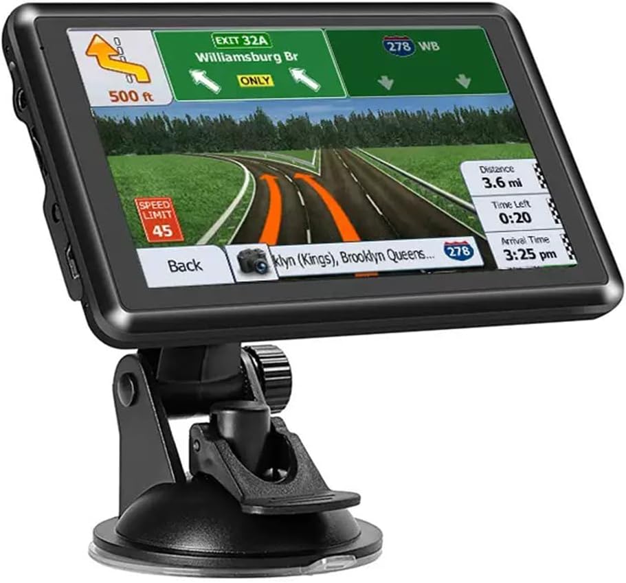 5 Inch GPS Navigation System for Car Truck 2026 - Touchscreen Navigator with UK Maps, Lifetime Free Map Updates, Voice Broadcast, Speed Camera Warning, Vehicle GPS Unit