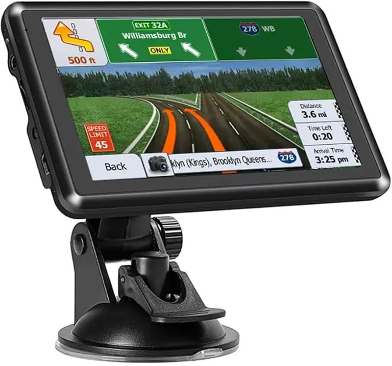 5 Inch GPS Navigation System for Car Truck 2026 - Touchscreen Navigator with UK Maps, Lifetime Free Map Updates, Voice Broadcast, Speed Camera Warning, Vehicle GPS Unit