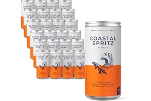 Pentire Coastal Spritz 24 Pack – Non-Alcoholic Cocktail Drink, Low-Calorie and Ready-to-Drink alcohol free cocktail, 100% Plant-Based and Alcohol-Free