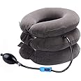 Cervical Neck Traction Inflatable Neck Stretcher, Easy to Use for Chronic Neck and Shoulder Pain Relief, Neck Cervical Brace (Grey)