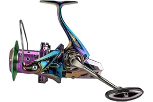 Diwa Spinning Fishing Reels 70 LBS MAX Drag Power Cojinete de Acero Inoxidable Cuerpo de Metal 8000 10000 12000 Carrete Agua Dulce Agua Salada Big-Game Surf Carrete Giratorio Ultra Suave