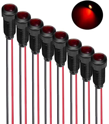 4 LED Indicatore Luminoso 12mm - Rosso, 3-9V DC, Impermeabile Per Pannelli - Foto 9