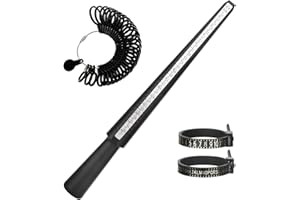 Funngy Ringgrößenmesser,4 PCS Ringmaß Schablone Set Ringmesser Finger Ringgrössenmesser Deutsche Größen Ring Sizer Messskalen Set zum Messen von Ringdurchmessern Größenstandard UK EU USA