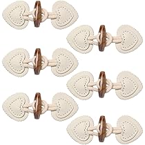 4 Paia Di Alamari In Pelle Nero 11x3.5 Cm - Bottoni A Levetta Per Cappotti, Giacche E Progetti Fai Da Te - Foto 9