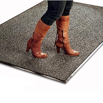 casa pura Tapis d'entrée casa pura® anthracite-noir | très absorbant + lavable | plusieurs tailles au choix - 90x150cm
