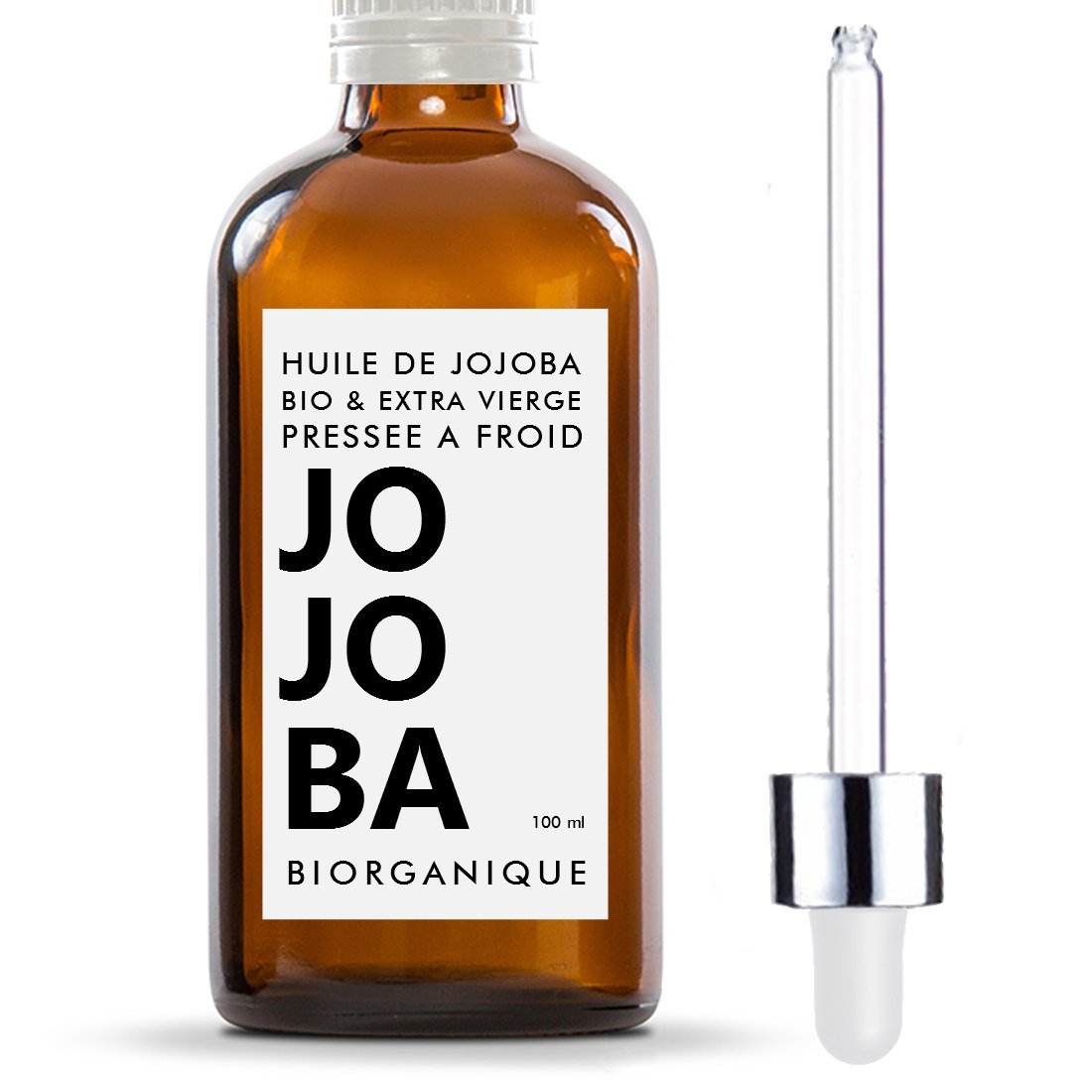 Huile de Jojoba 100 Bio, Pure, Naturelle et Pressée à froid 100 ml Soin pour Cheveux, Corps Huile de Jojoba 100 Bio, Pure, Naturelle et Pressée à froid 100 ml Soin pour Cheveux, Corps