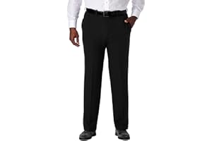 Haggar Męskie spodnie golfowe Cool 18 Pro Classic Fit Flat Front Casual Stretch Performance