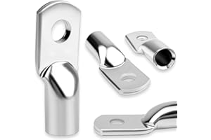 DAWENUR 4x Rohrkabelschuhe 50mm²M6 Ohne Sichtloch Kabelschuhe Verdicktes Kupfer Unisolierte Kabelschuh für Boot Jacht Auto LKW Solaranlage