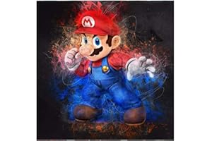 Meecaa Kreuzstich-Set, 11 Stück, gestempelt, Cartoon-Figuren-Stickset mit Zubehör, vorgedruckt (36 x 36 cm) (Cartoon)