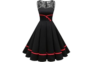 Bbonlinedress Robe Vintage Femme Années 50s 60s Audrey Hepburn de Soirée Cocktail Mariage Fête