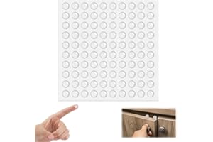 LOBVABA 100 Stück Selbstklebend Türpuffer, 8MM Gummipuffer, Transparent Schutzpuffer Gummipuffer Stoßfänger Pads, Selbstklebend Elastikpuffer, Gummifüße, Türstopper Gumminoppen für Türschränke und Schubladen