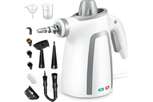 Auqatur Steam Cleaners, Portable Handheld Steam Cleaner, Handheld Steamer Cleaning, 1050W Multi Purpose Steamer with 12-Piece Accessories for Multi-Surface Stain Removal, Home, Kitchen, Auto（350ML）
