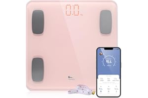 Smart Body Fat Scales, himaly Digital Weight Bathroom Scales Bluetooth Weighing Scale for Body Weight, Analyzer Smart App Body Composition with BMI, Muscle Mass Track for Fitness, Weight Loss