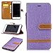 Produktbild iPhone 7 Plus flip case hülle,Fanryn Schutzhülle / Cover / Handyhülle / Etui für iPhone 7 Plus (5,5 zoll) Farbe Spleiß Serie Cowboy Muster Schutzhülse Muster Design Folio Leder Tasche Case Hülle im Bookstyle mit Standfunktion Kredit Kartenfächer,Magnetverschluss Muster Handyhülle – Lila