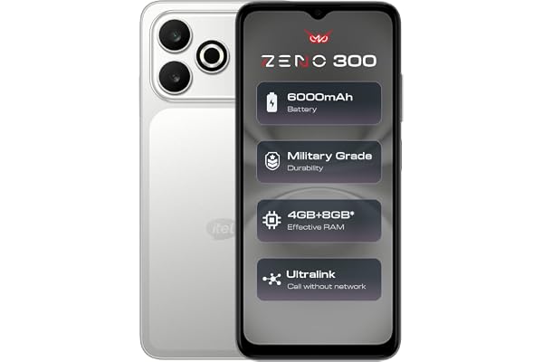 Itel Zeno 300 | 6000mAh Mega Battery Smartphone | 18W Type-C Fast Charging | 6.56” HD+ 90Hz Display | Unisoc T7100 Octa-Core