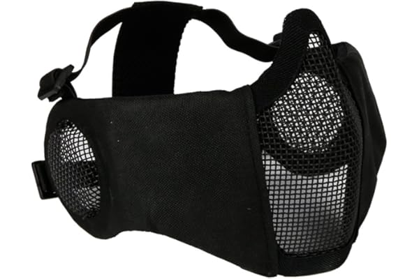 Tactique Airsoft Masque Demi Partie Inférieure en Métal en Métal Net Le Field Elite Protection Contre Les Oreilles en Plein Air Paintball